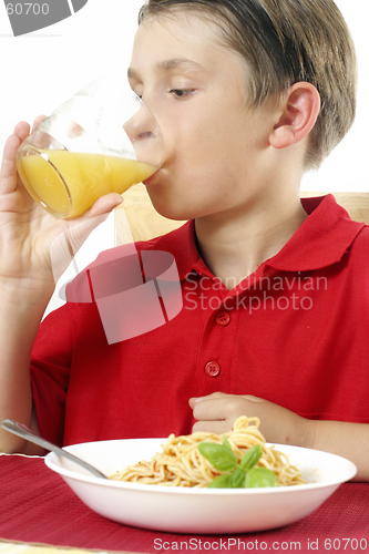 Image of Child Drinking Juice