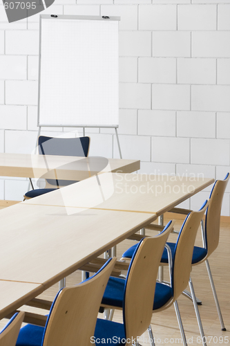 Image of Empty white board in a conference room