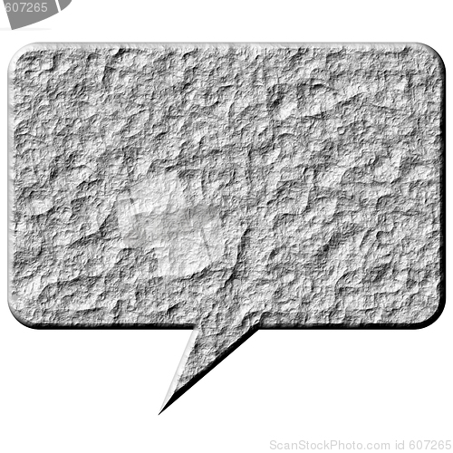 Image of 3D Stone Speech Bubble