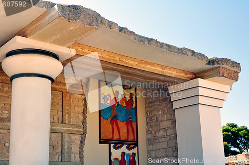 Image of Ancient ruins and frescos at the Knossos Palace in Crete