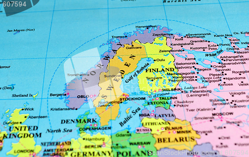 Image of Scandinavian Peninsula map
