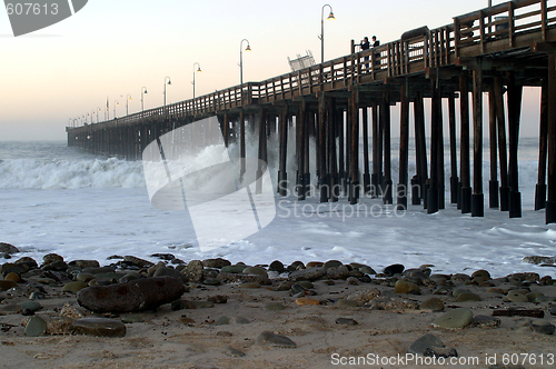 Image of Ocean Wave Storm Pier