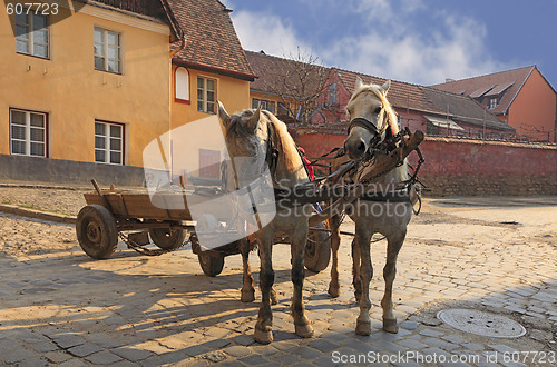 Image of Streets of Sighisoara-Transylvania,Romania