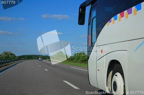 Image of Bus riding fast