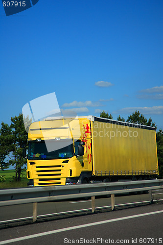 Image of Transport truck on highway