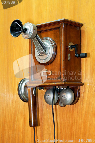 Image of Old wooden phone