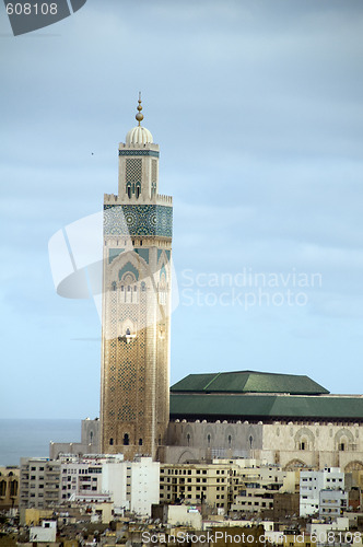 Image of Hassan II mosque in Casablanca Morocco Africa