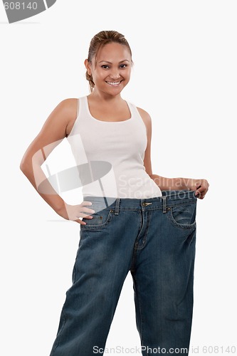 Image of Woman in big pants