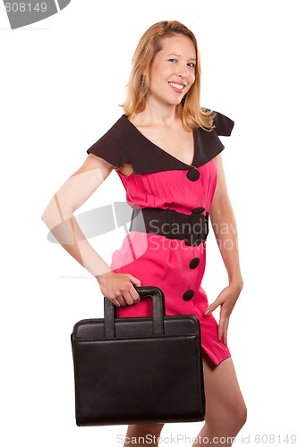 Image of Pink and black dress