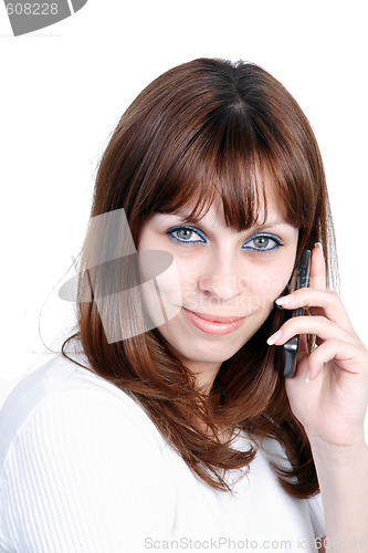 Image of Pretty girl talking on the phone