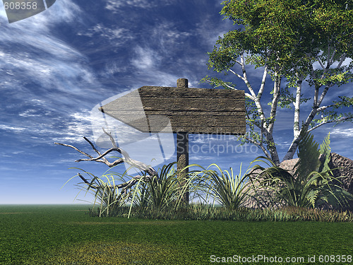 Image of old wooden sign
