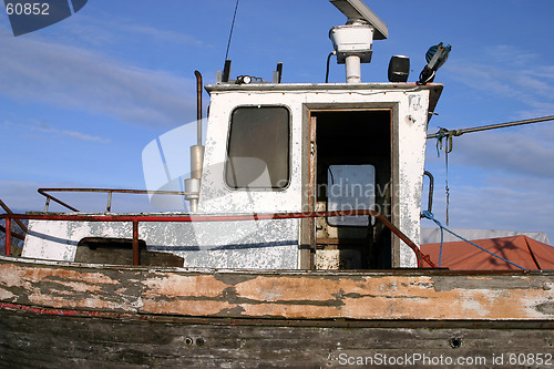 Image of old boat ashore