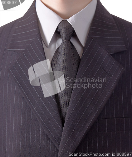 Image of Business man in black striped suit