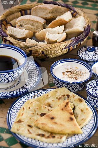 Image of moroccan breakfast at riad in essaouira morocco