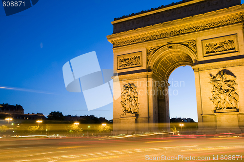 Image of arc de triomphe arch of triumph paris france