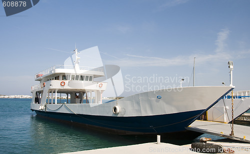 Image of car and passenger commuter ferry greek islands