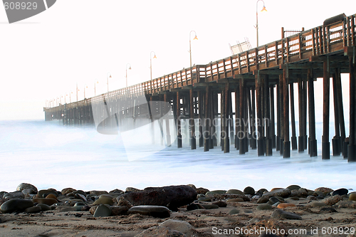 Image of Ocean Wave Storm Pier