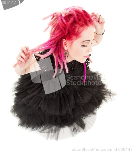 Image of pink hair girl