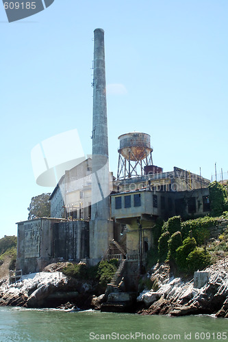 Image of Ruins Of Alcatraz Smoke Stack And Power House