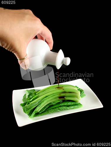Image of Soy Sauce On Choy Sum 1