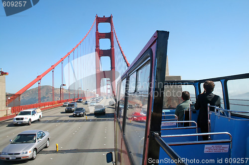 Image of Bus Tour Golden Gate Bridge San Francisco CA