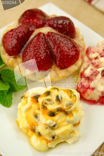 Image of Passionfruit Cream And Strawberry Tart
