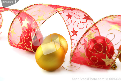 Image of Xmas Baubles And Ribbon