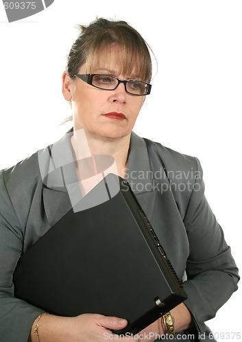 Image of Dejected Businesswoman With Laptop