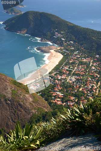 Image of Itacoatiara beach view of the Mourao Mountain top
