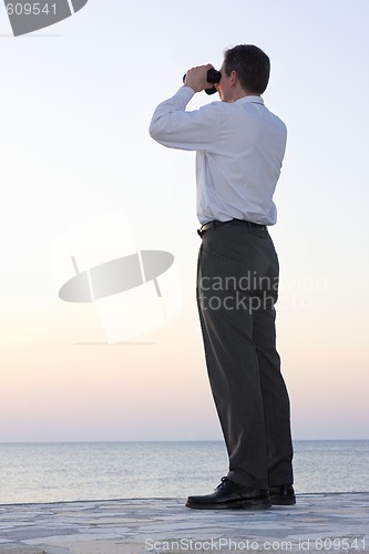 Image of Businessman with binocular