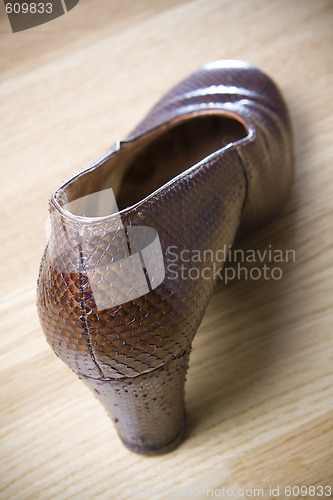 Image of old fashioned brown shoe