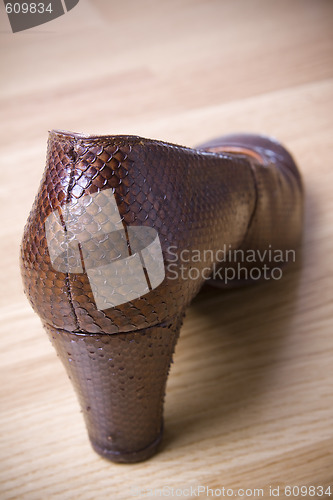 Image of old fashioned brown shoe