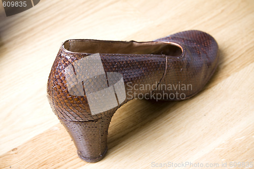 Image of old fashioned brown shoe