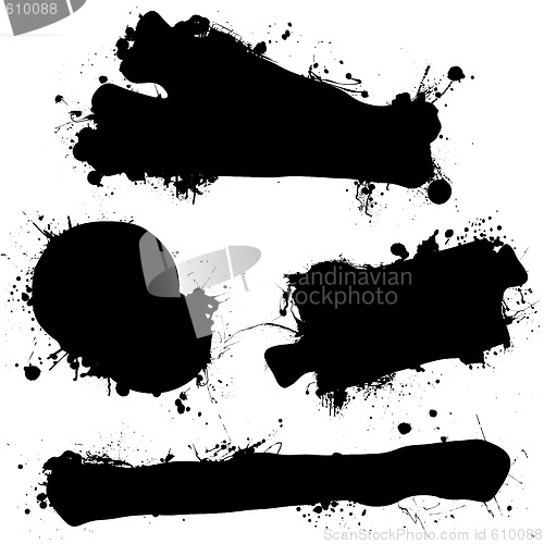 Image of ink splat black blank