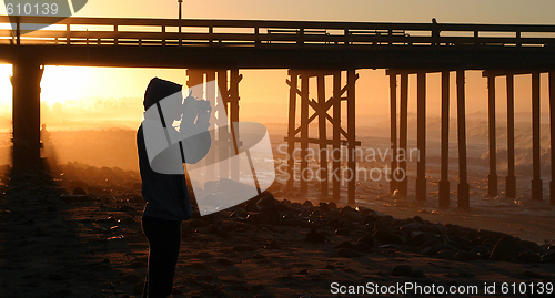 Image of Photographer At Sunset