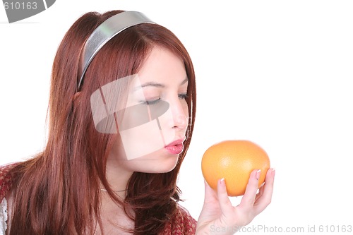 Image of girl with grapefruit