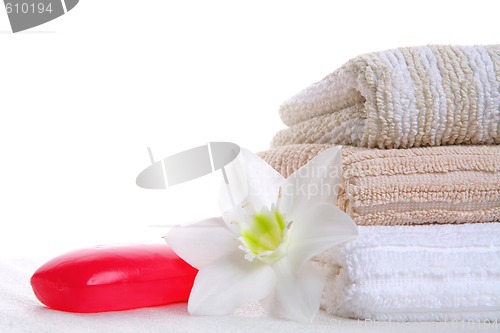 Image of still life with red soap