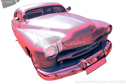 Image of Vintage Silvery-Pink Car 50-60th