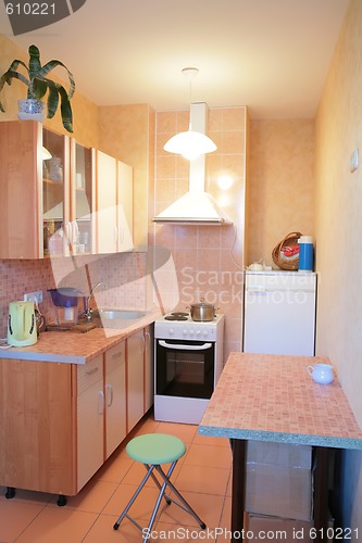 Image of interior of the small kitchen
