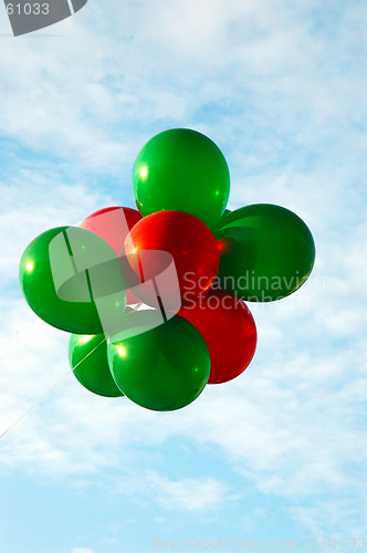 Image of Red and Green Balloons