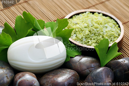 Image of bath salt with ginko