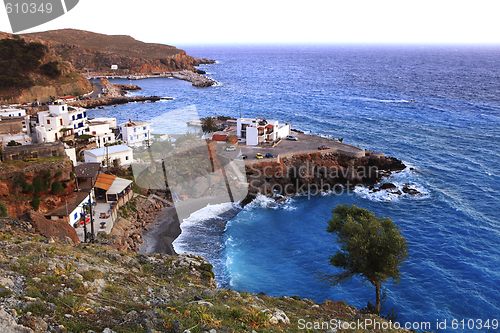 Image of Chora Sfakion from the west horizontal