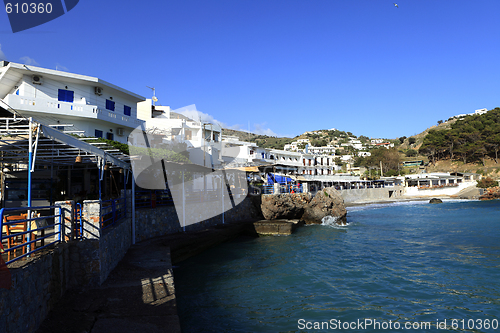 Image of Chora Sfakion seafront in Crete Greece