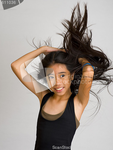 Image of flying hair