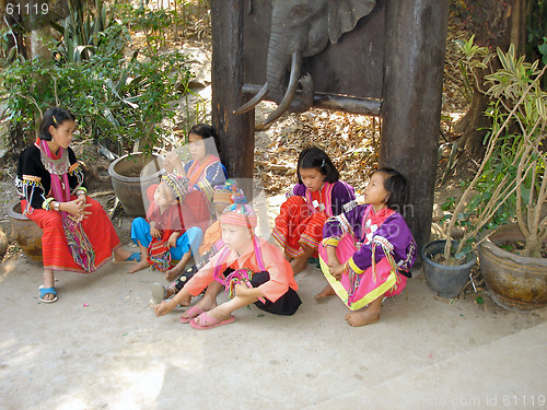 Image of Native thai children relaxing