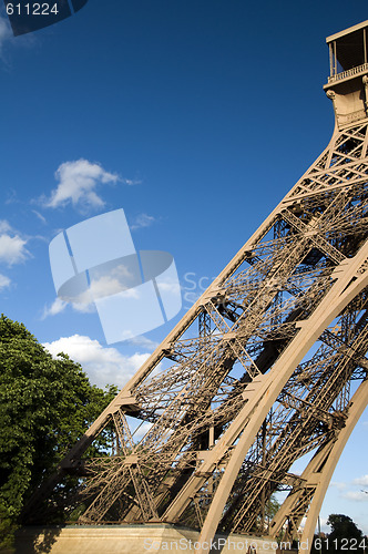 Image of eiffel tower base with trees