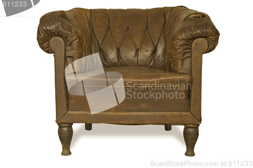 Image of old leather armchair-2