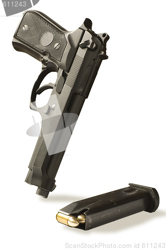 Image of handgun  and magazine
