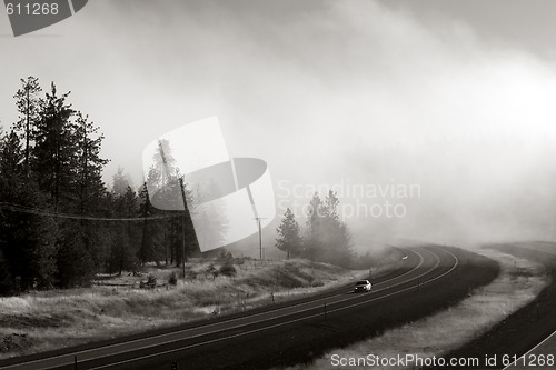 Image of Interstate in fog