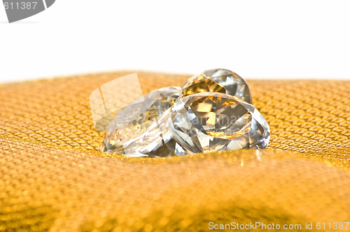 Image of Diamonds on golden pattern